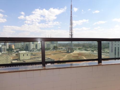 a view of a city from a balcony at Hotel Lets Idea Flat Particular in Brasilia