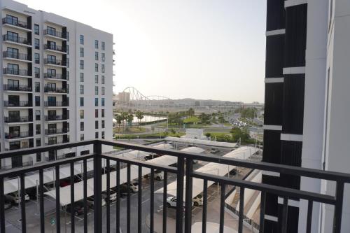 a view from the balcony of a apartment building at Alenas home in Abu Dhabi