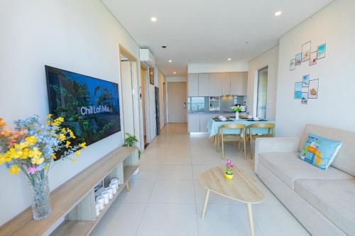 TV a/nebo společenská místnost v ubytování The Sóng Condotel in Vung Tau City - The Sóng Real Company