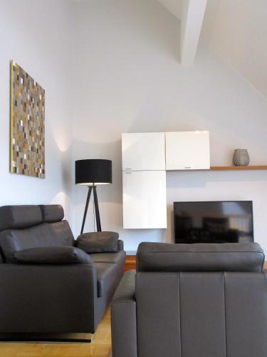 Χώρος καθιστικού στο Moselschön Das Ferienhaus