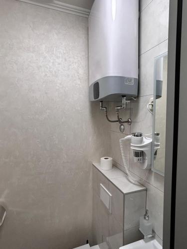 a small bathroom with a toilet and a sink at Apartman Studio MiA in Slavonski Brod