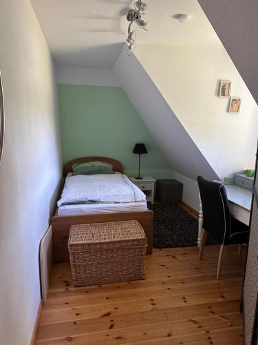 Postel nebo postele na pokoji v ubytování Ferienlandhaus Steinfeld