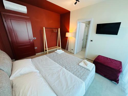 Postel nebo postele na pokoji v ubytování STAY-FIVE rooms & apartments