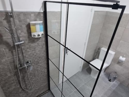 bagno con box doccia e servizi igienici di Casa Pereira 2 a Ponta do Pargo