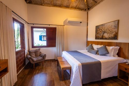 Cama ou camas em um quarto em Pousada Rancho Soberbo, Serra do Cipó