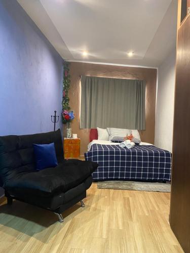 Postel nebo postele na pokoji v ubytování departamento no compartido
