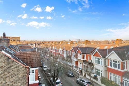 arial view of a residential neighbourhood with houses at Wimbledon Two Bedroom Luxury Stays - Central London in London