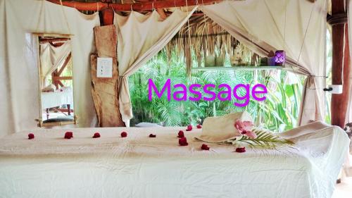 Letto o letti in una camera di Jungle Hut near Beach - Nature Lovers
