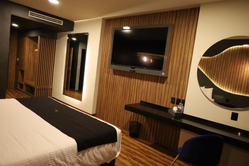 Postel nebo postele na pokoji v ubytování Hotel Yoru