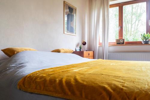 Una cama o camas en una habitación de Hierberg