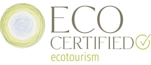 an illustration of the new logo for the eq certified ecotoren at Deluxe King Safari Tent 2 in Nelly Bay