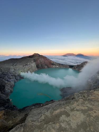 a view from the top of a mountain at Gemyah in Banyuwangi