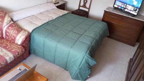 Tempat tidur dalam kamar di Habitacion Privada Matrimonio Toledo