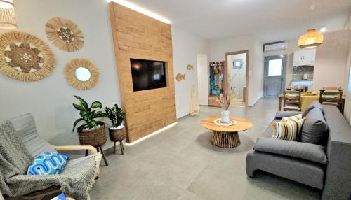 Posezení v ubytování Aeraki Luxury Apartment