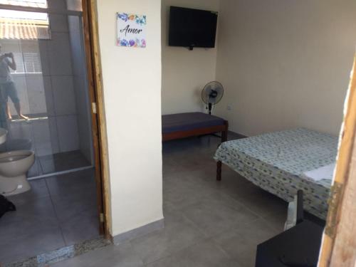 Postel nebo postele na pokoji v ubytování Pousada Beach Porto Novo