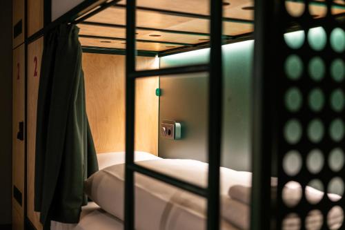 a view of a bunk bed in a room at Bunks at Rode in Oslo