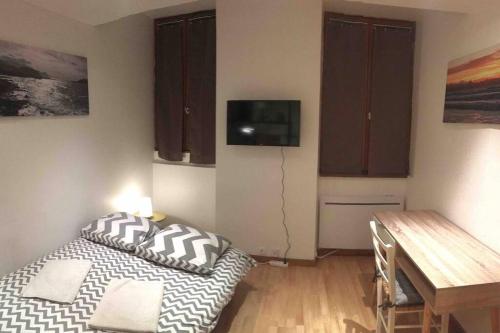 Postel nebo postele na pokoji v ubytování Studio CORSICA