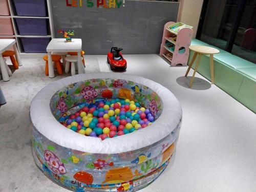 a childs play room with a pool of balls at Keis Place Tagaytay in Tagaytay