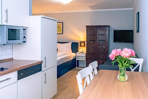 Køkken eller tekøkken på CBlue "Apartmenthaus Captain Hook"