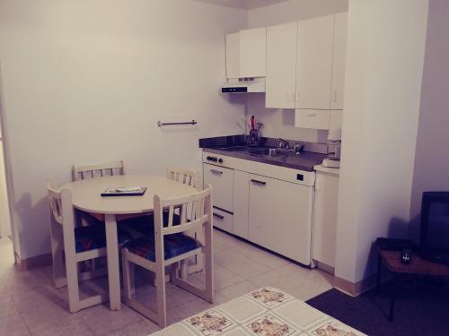 Dapur atau dapur kecil di Hébergements Station de ski Val-d'Irène