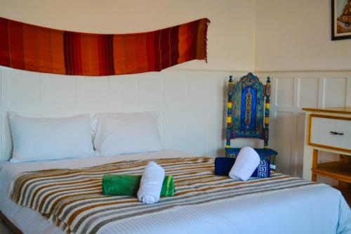 Ένα ή περισσότερα κρεβάτια σε δωμάτιο στο Ocean View 5 bed Villa Sauna