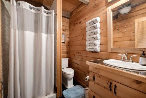 Ένα μπάνιο στο Hot Tub, Firepit, Grill, Wifi near Golf & Hiking