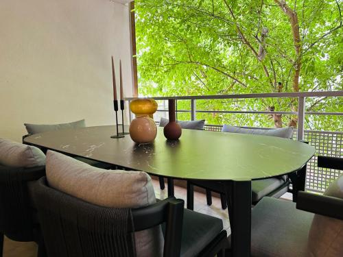Balkón nebo terasa v ubytování Luxury apartment