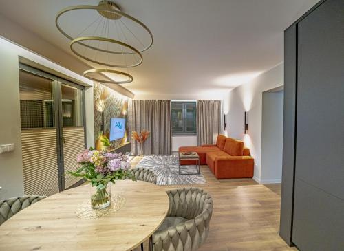 Χώρος καθιστικού στο Apartament w Cieplicach Luxury