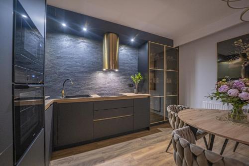 Η κουζίνα ή μικρή κουζίνα στο Apartament w Cieplicach Luxury