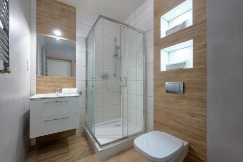 Koupelna v ubytování Amber Apartamenty