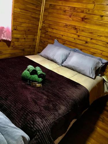 Katil atau katil-katil dalam bilik di cabana e casa de campo bromélia