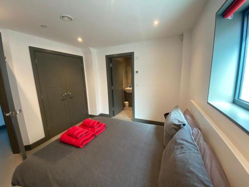 Ένα ή περισσότερα κρεβάτια σε δωμάτιο στο 2 The View apartments Ilfracombe - Seafront, Parking, Lift, EV