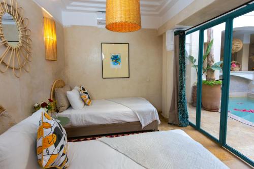 Riad Bab Ahmarにあるベッド