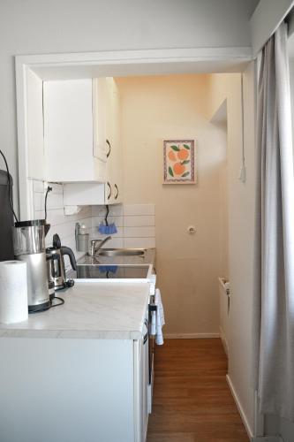 Kuchyň nebo kuchyňský kout v ubytování The Easy Stay Jakobstad