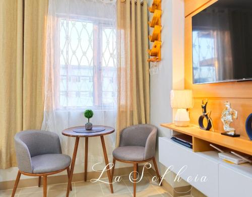 Телевизор и/или развлекательный центр в La Sofheia - SMDC Cheer Residences Condo beside SM City Marilao Bulacan