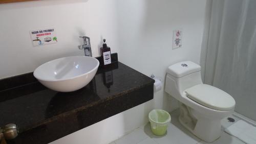Koupelna v ubytování Hotel Casa Finca La Maracuya