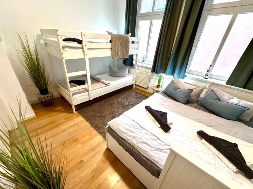 Voodi või voodid majutusasutuse Ferienwohnung NAUTICA 450m zum Strand familienfreundlich toas