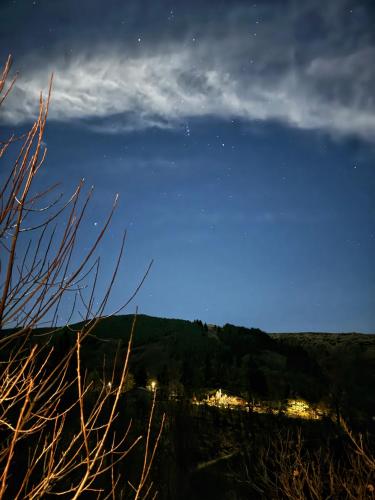 a view of the night sky from a hill at Chalet de Dourbies in Dourbies