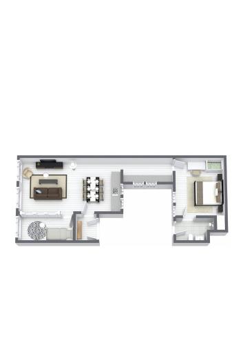 a floor plan of a condo at Stylish Apartment on Lively Street in Downtown in Copenhagen