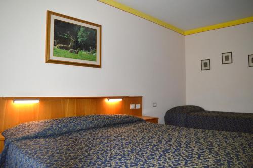 Giường trong phòng chung tại Hotel Stella Alpina