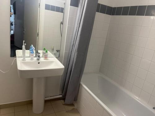 Ένα μπάνιο στο Appartement proche Stade de France Saint Denis