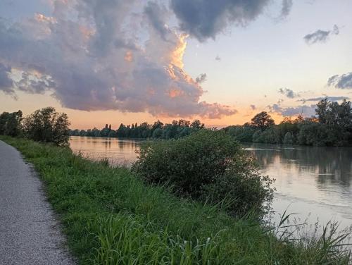 a view of a river with a cloudy sky at Casa Vacanze Nel Delta del Po in Taglio di Po