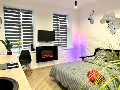 Телевизор и/или развлекательный центр в Apartments VIP AVALON