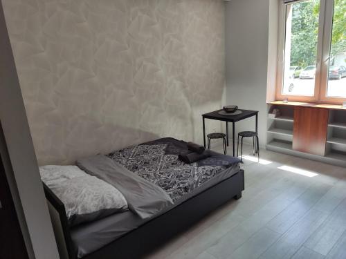 Ένα ή περισσότερα κρεβάτια σε δωμάτιο στο Apartament Curie