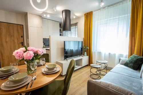 Μια τηλεόραση ή/και κέντρο ψυχαγωγίας στο Navigare Apartments