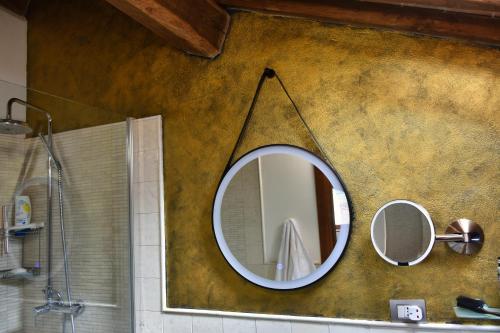 A bathroom at Podere Le Volpaie, Volterra, Tuscany