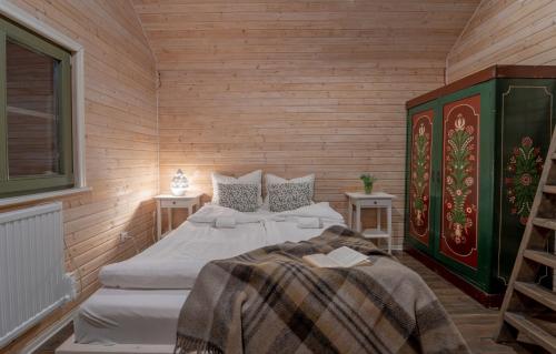 Кровать или кровати в номере Karak Chalet