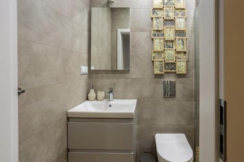 Koupelna v ubytování Zamojski nocleg