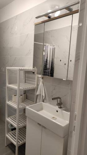 Koupelna v ubytování Balatonföldvár Centrum Apartmanok 3