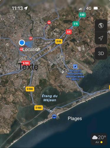 une carte de la ville de Torbole et de ses attractions dans l'établissement MONTPELLIER Centre-Ville F2 50 M2, à Montpellier